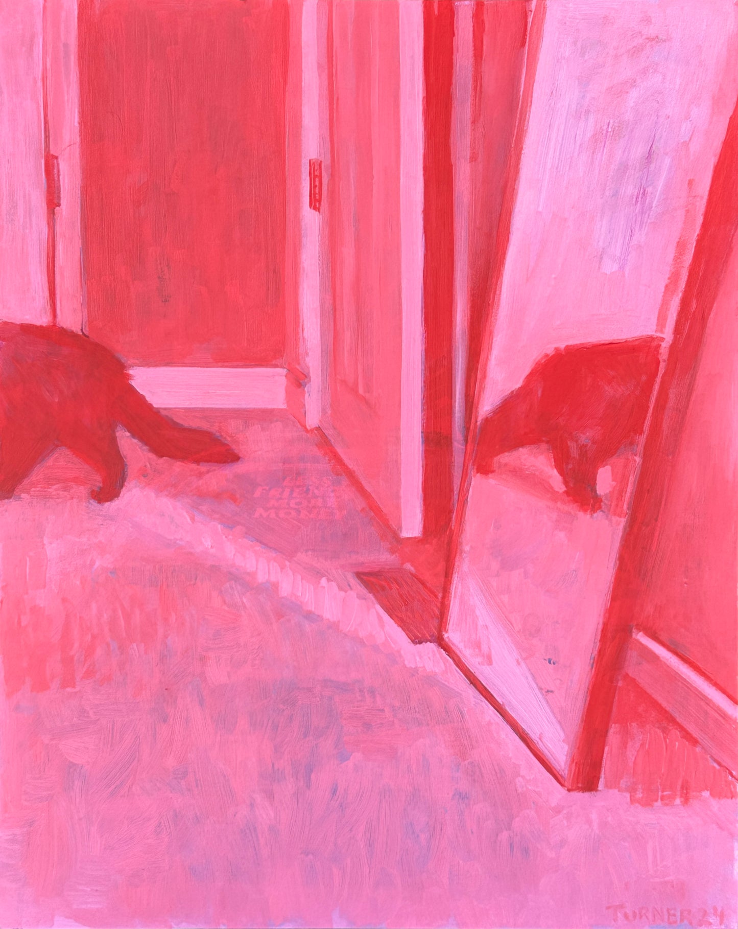 Less Friends - 20 x 16 inch original oil on panel