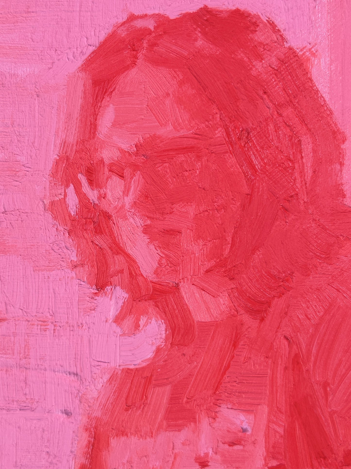 Self Portrait in the Studio - 20 x 16 inch original oil on panel