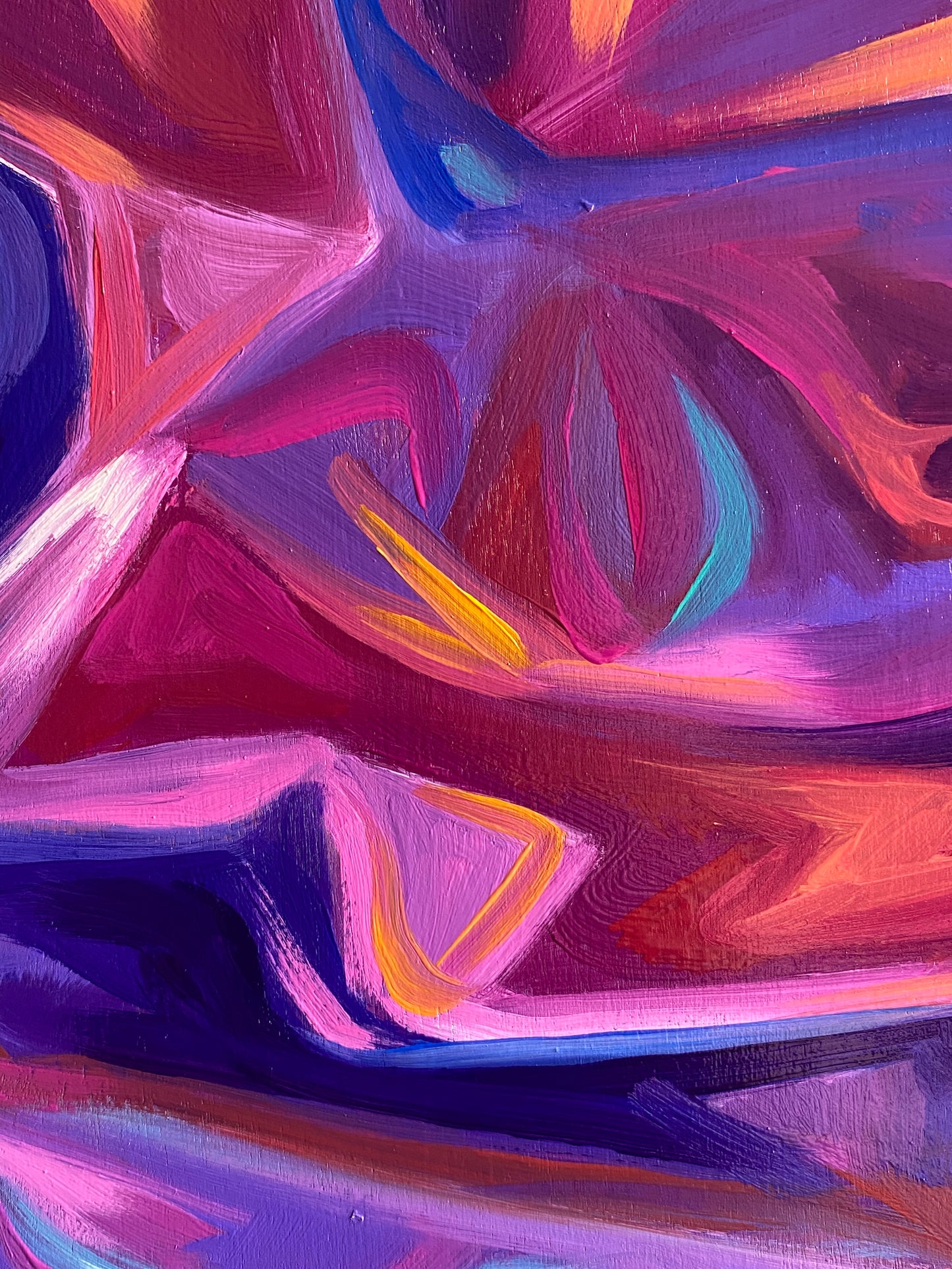 Iridescent, original 16 x 12 inch oil on wood panel