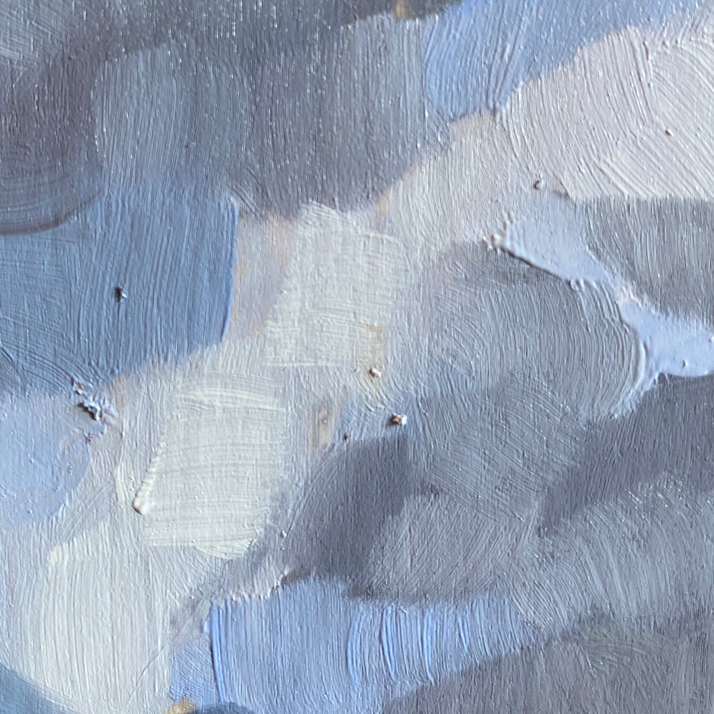 Glacier, original 6 x 6 inch oil painting on wood panel