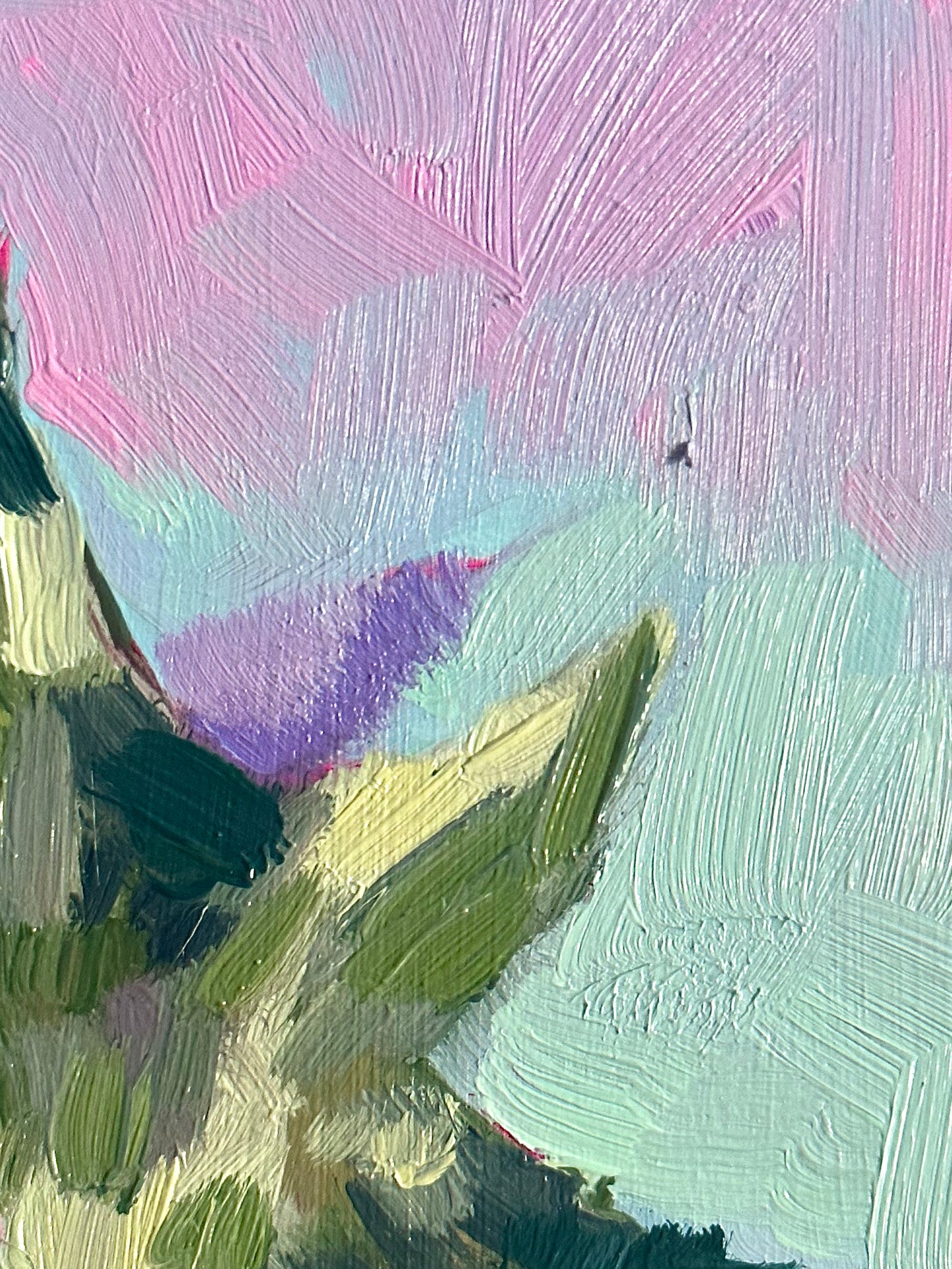 Leaf #1, 7 x 5 inch original oil painting on panel