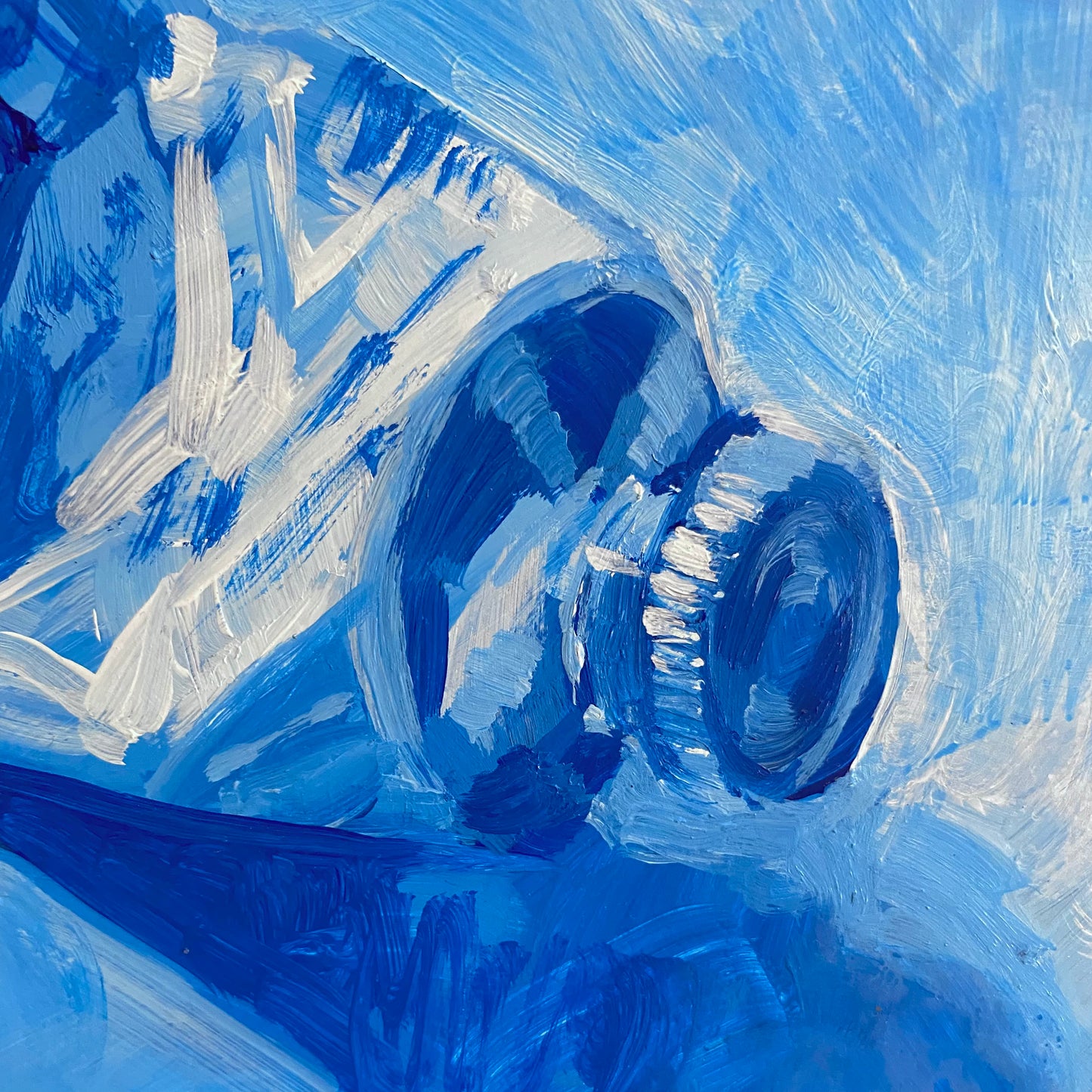 Cadmium Yellow, 8 x 8 inch acrylic painting on wood panel