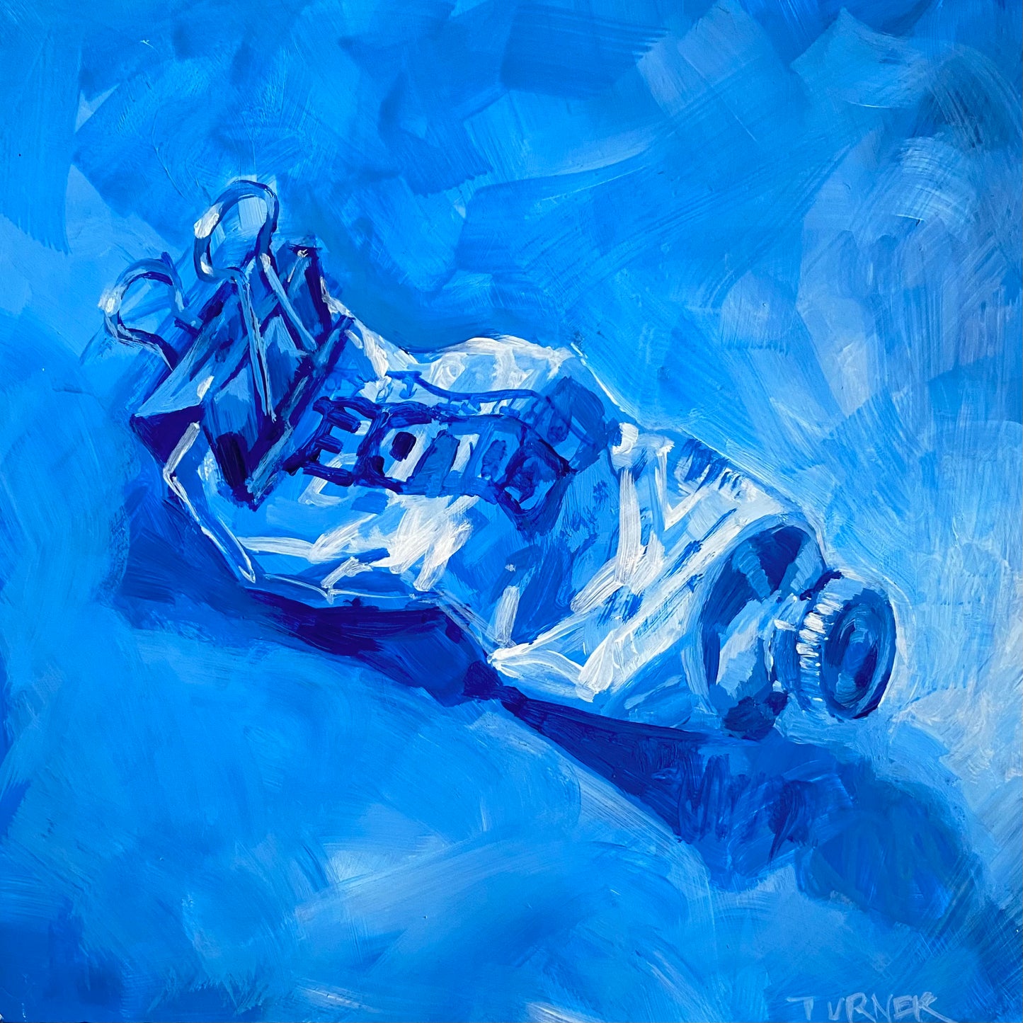 Cadmium Yellow, 8 x 8 inch acrylic painting on wood panel