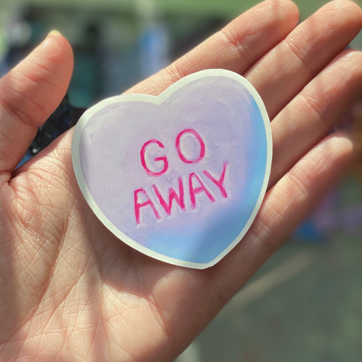 Go Away - Glossy Vinyl Sticker