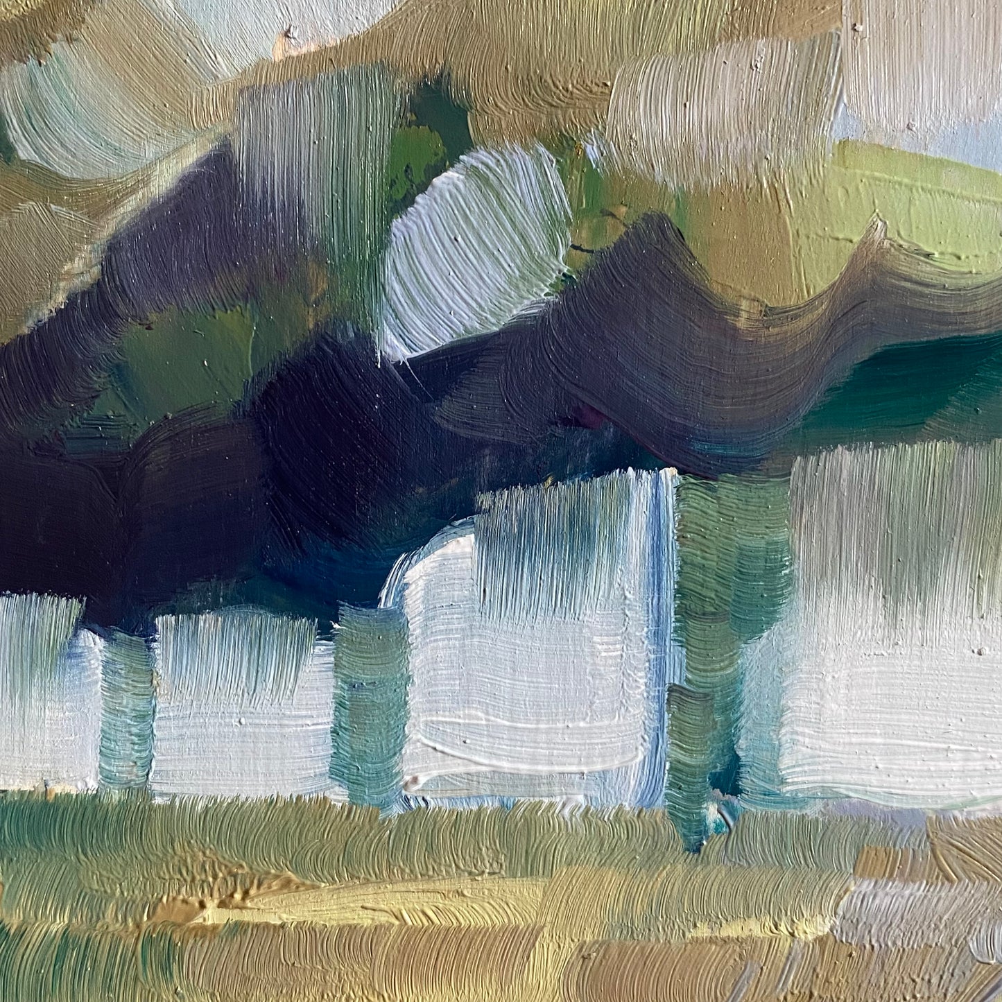 Jekyll Island, original 6 x 6 inch oil painting on wood panel