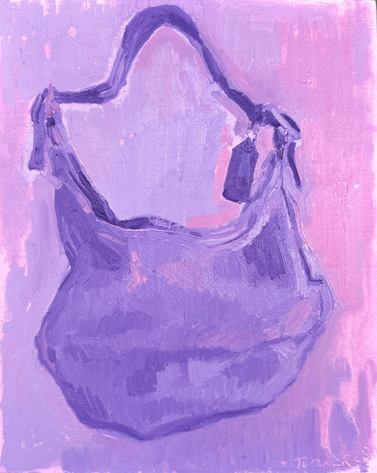 The Bag That Looked Better Online - 10 x 8 inch original oil on panel