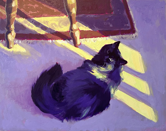 The Chair from Mom’s House - 11 x 14 inch original oil on wood panel