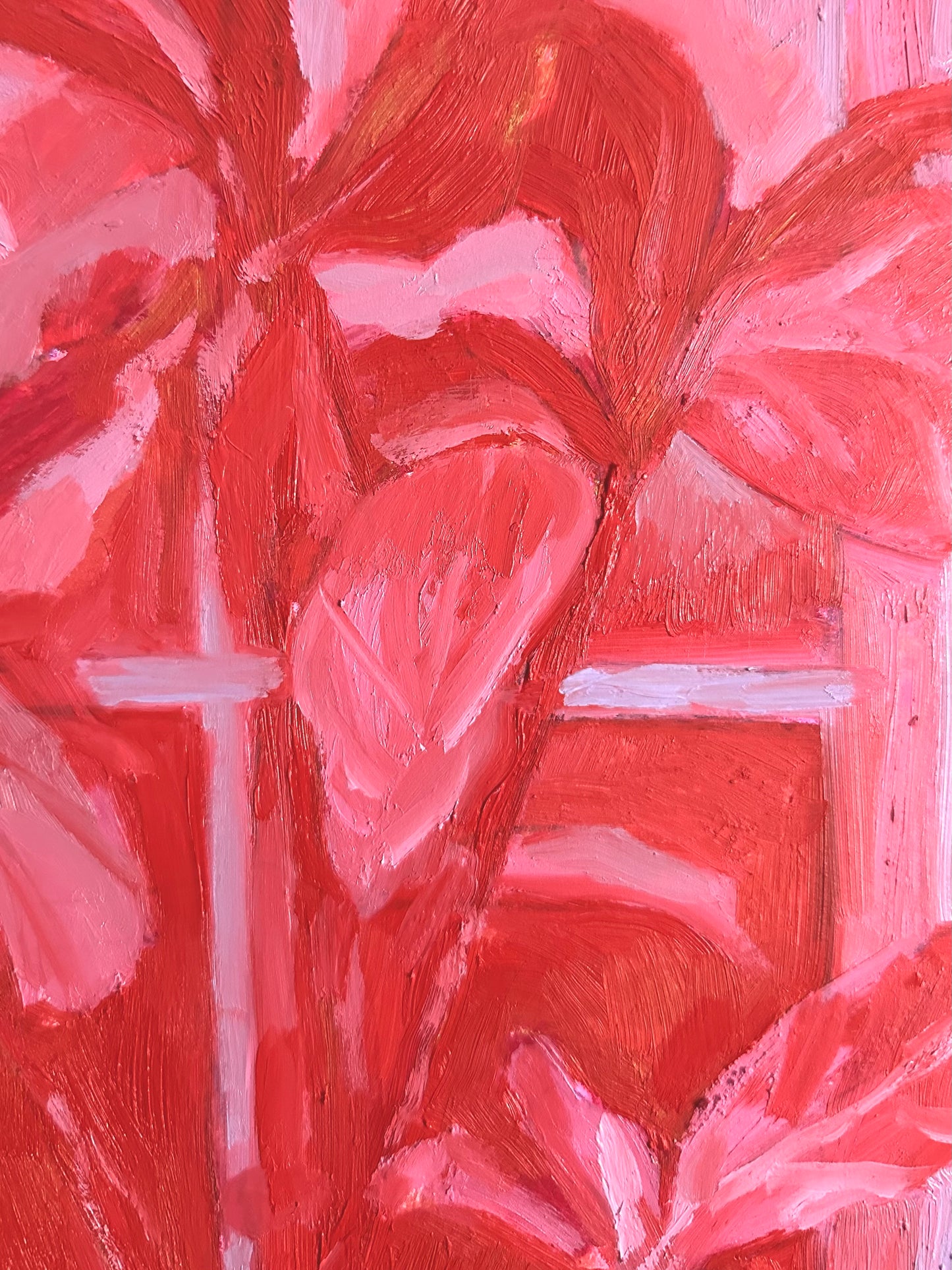 Pokie and a Fig Tree - 20 x 16 inch original oil on panel