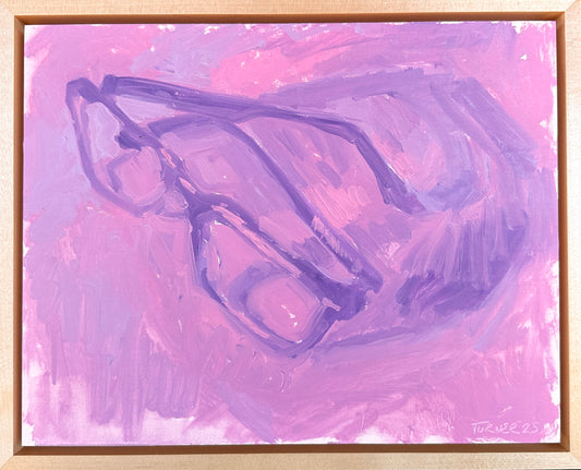 Another View of my Glasses - framed 11 x 14 inch original oil on panel
