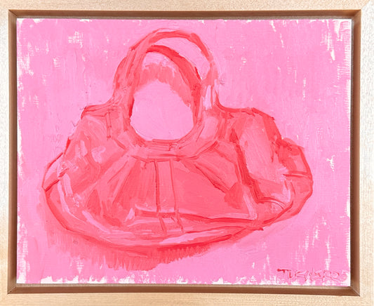 Mom’s Favorite Handbag - framed 8 x 10 inch original oil on panel