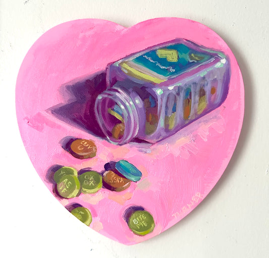 Valentine’s Day in My 30s - 10- inch original oil painting on canvas