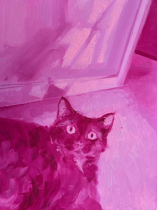 Bobbi Up Close - 12 x 9 inch original oil on panel