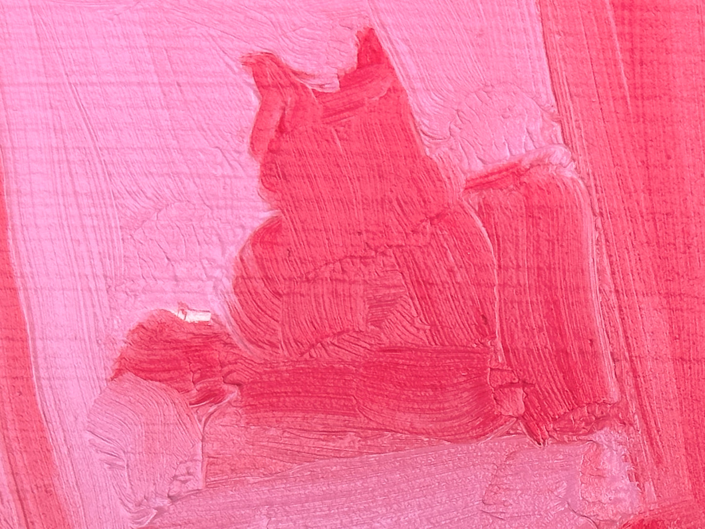 Mirror Cat - 4 x 6 inch original oil on panel
