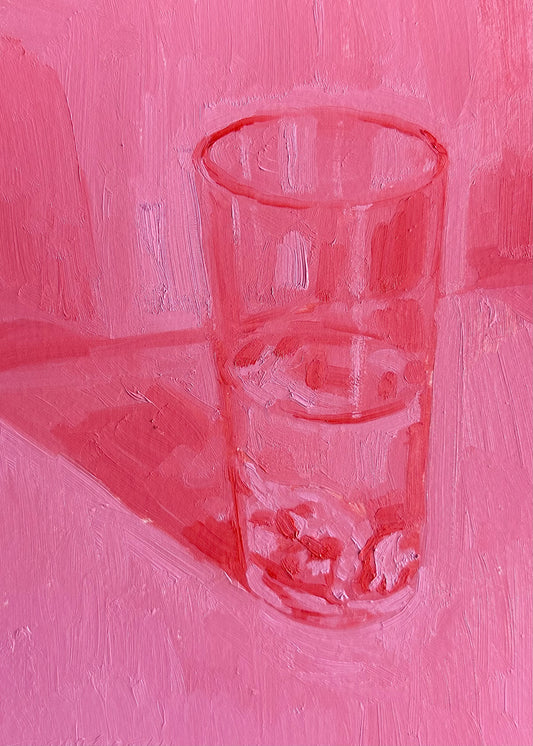 Grow Your Own Dino - 7 x 5 inch original oil painting on panel