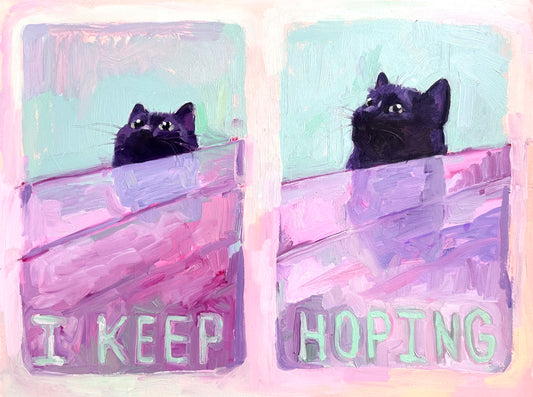 I Keep Hoping - original 18 x 24 inch oil on panel