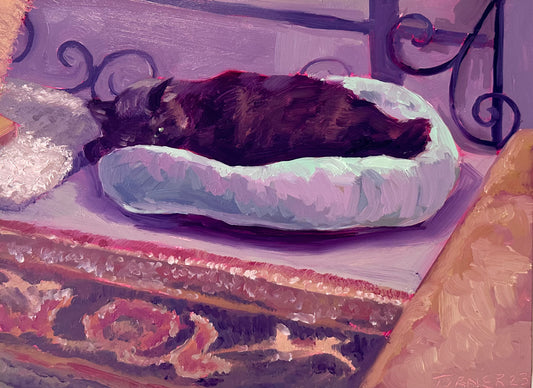 Product Tester (Approved) - 9 x 12 inch original oil on panel