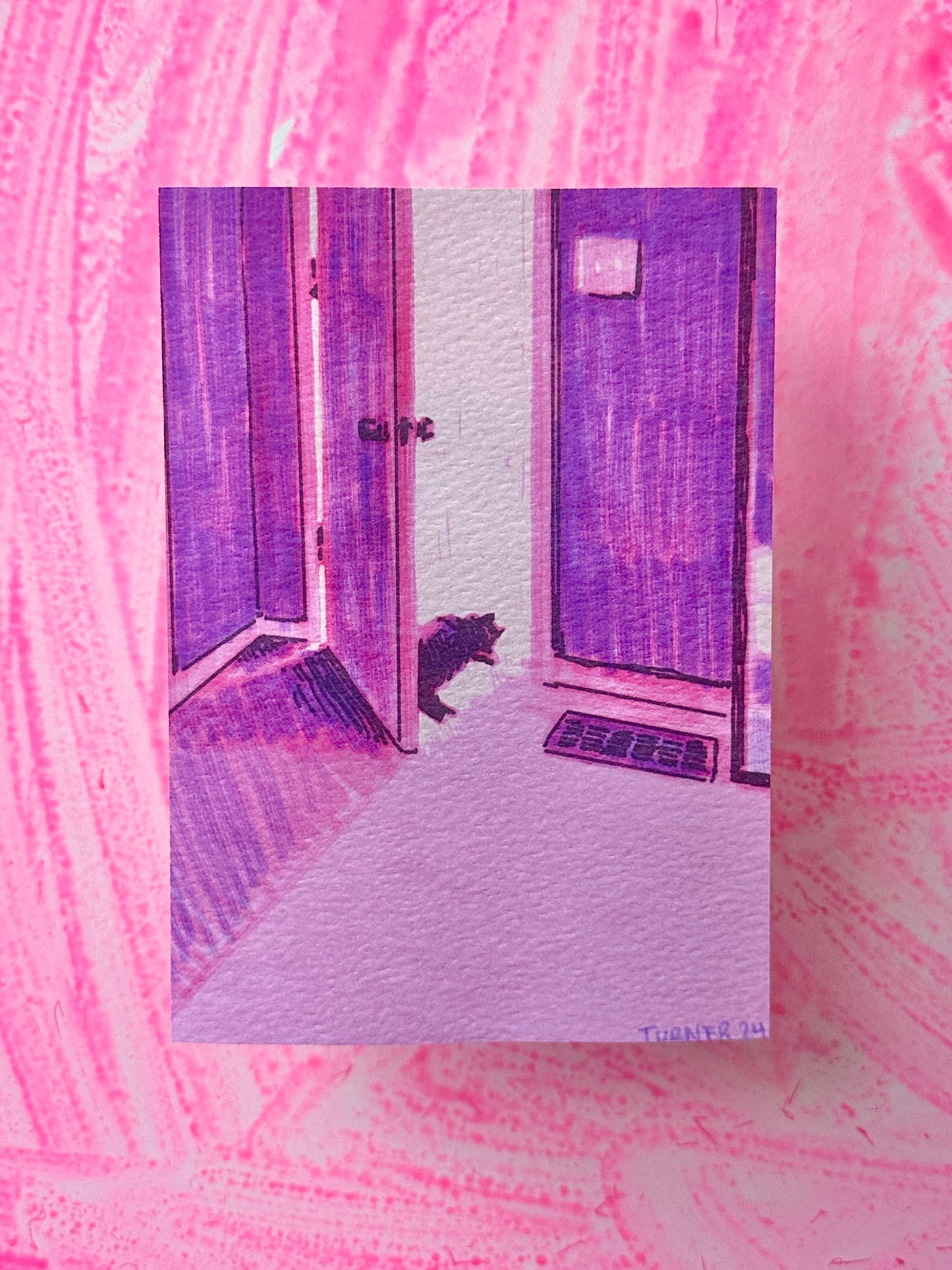 Bobbi in the Door - Borderless Fine Art Giclee Print