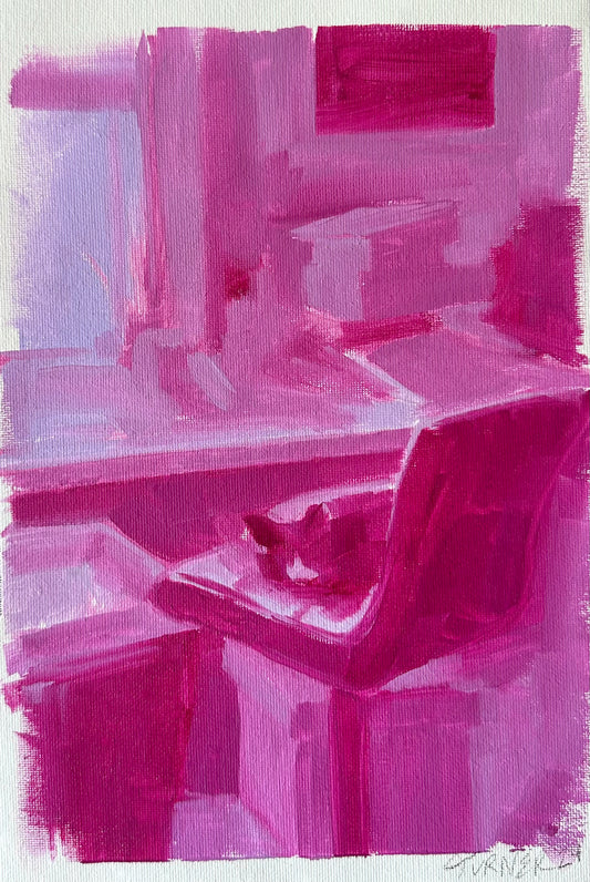 Study of Pokie - 12 x 8 inch original oil painting on unstretched canvas