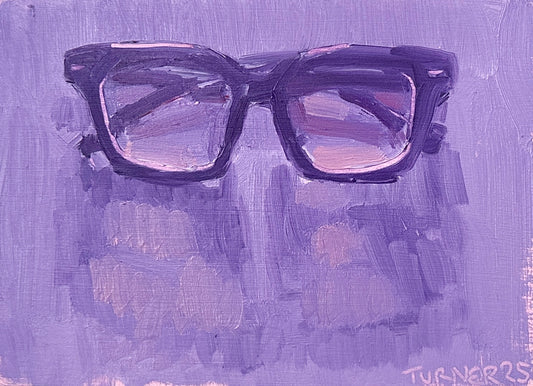 My Glasses - 5 x 7 inch original oil painting on panel