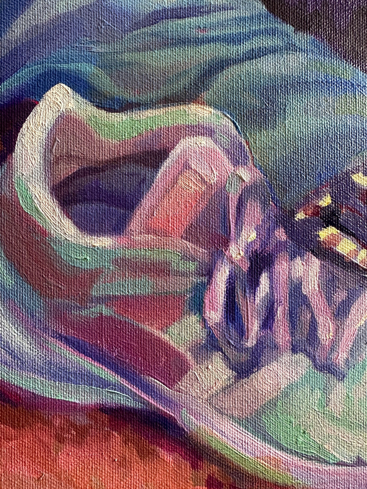 Comfort in the Clutter - original 24 x 18 inch oil on canvas