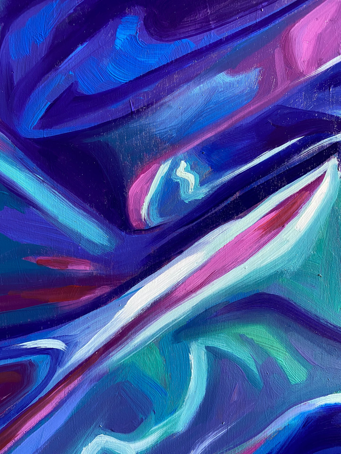Iridescent, original 16 x 12 inch oil on wood panel