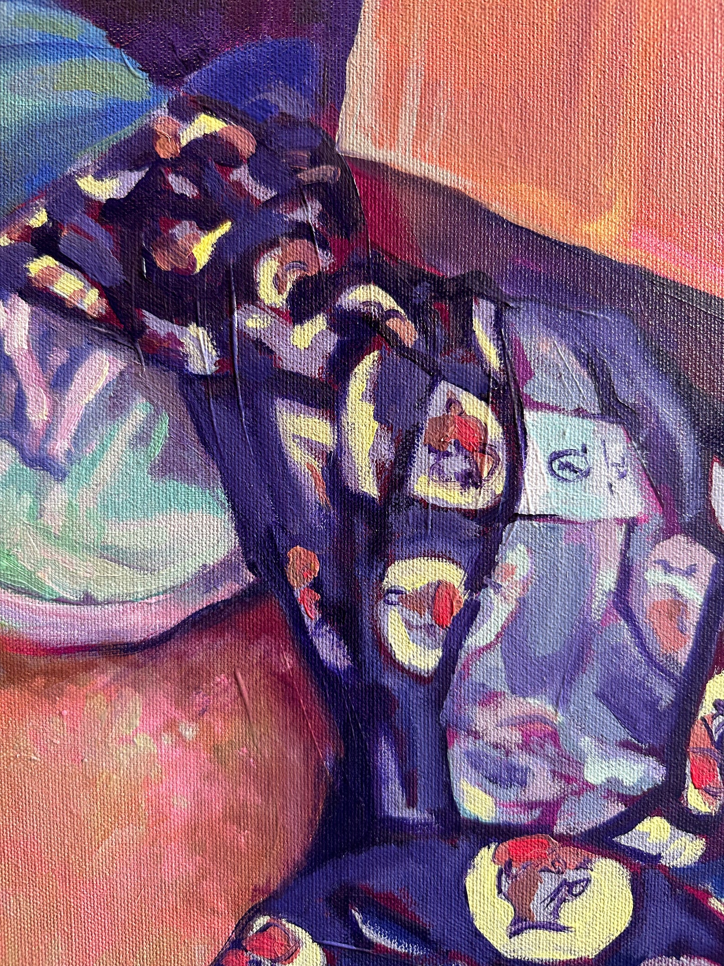Comfort in the Clutter - original 24 x 18 inch oil on canvas