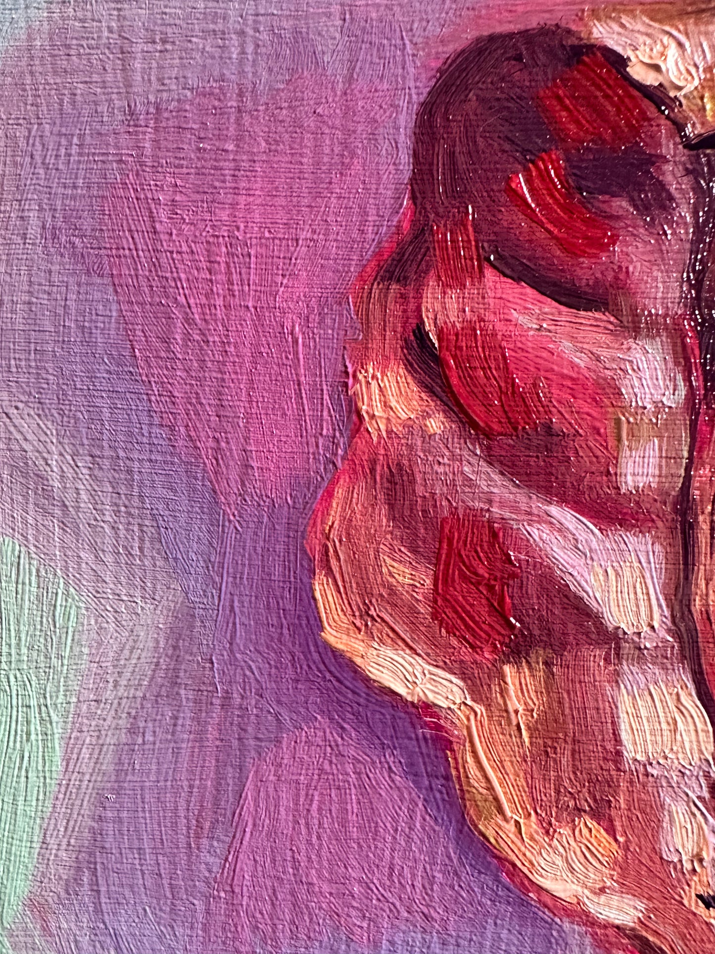 Leaf #4, 7 x 5 inch original oil painting on panel