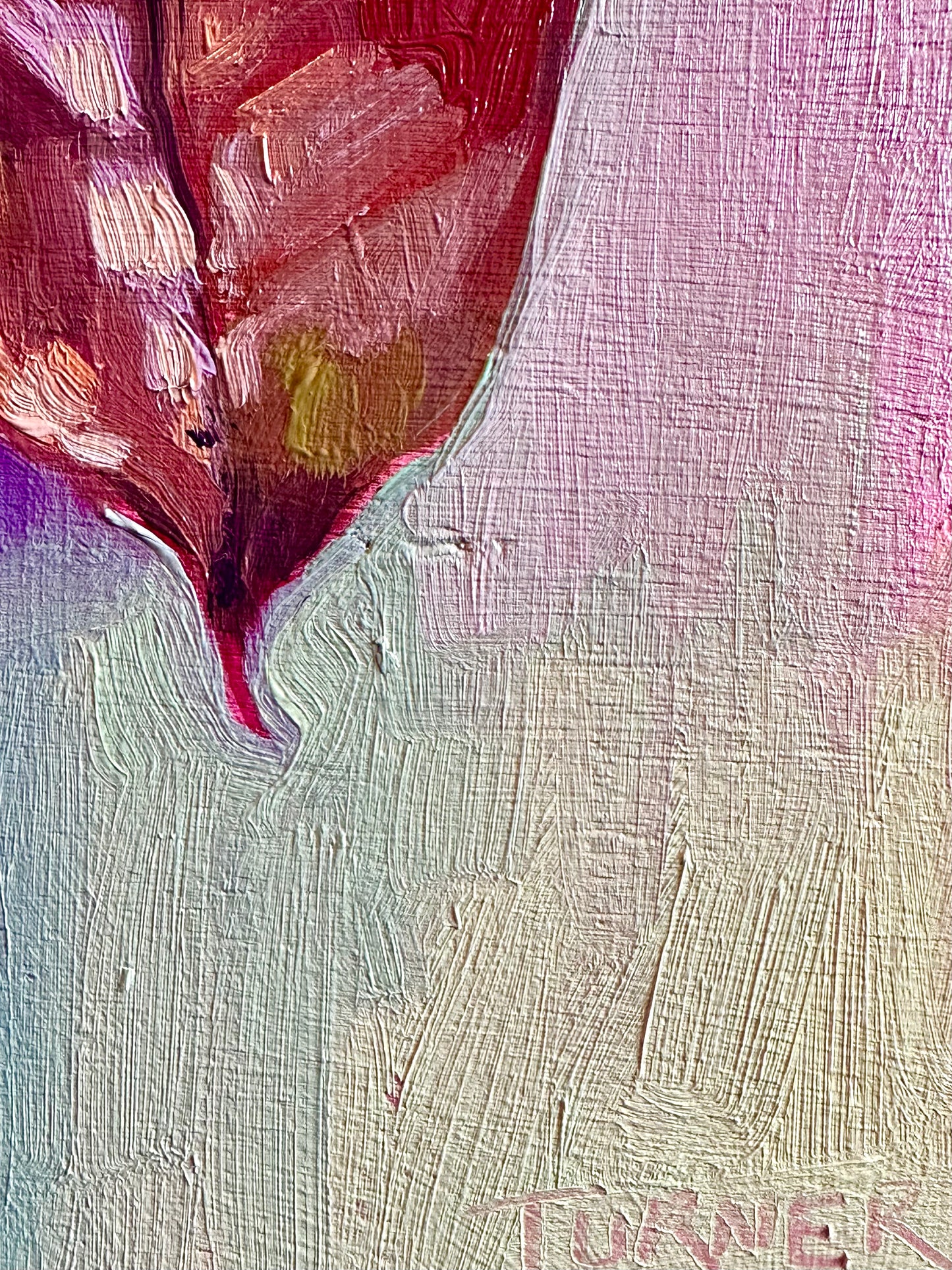 Leaf #4, 7 x 5 inch original oil painting on panel