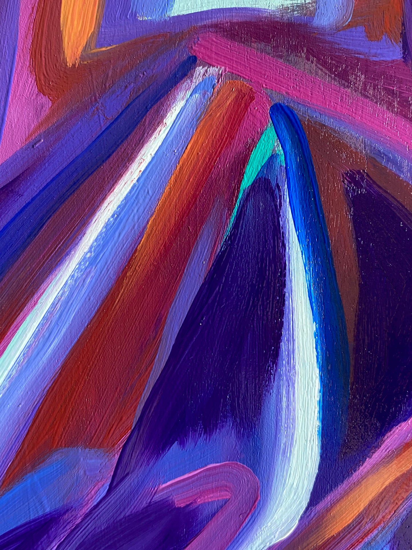 Iridescent, original 16 x 12 inch oil on wood panel