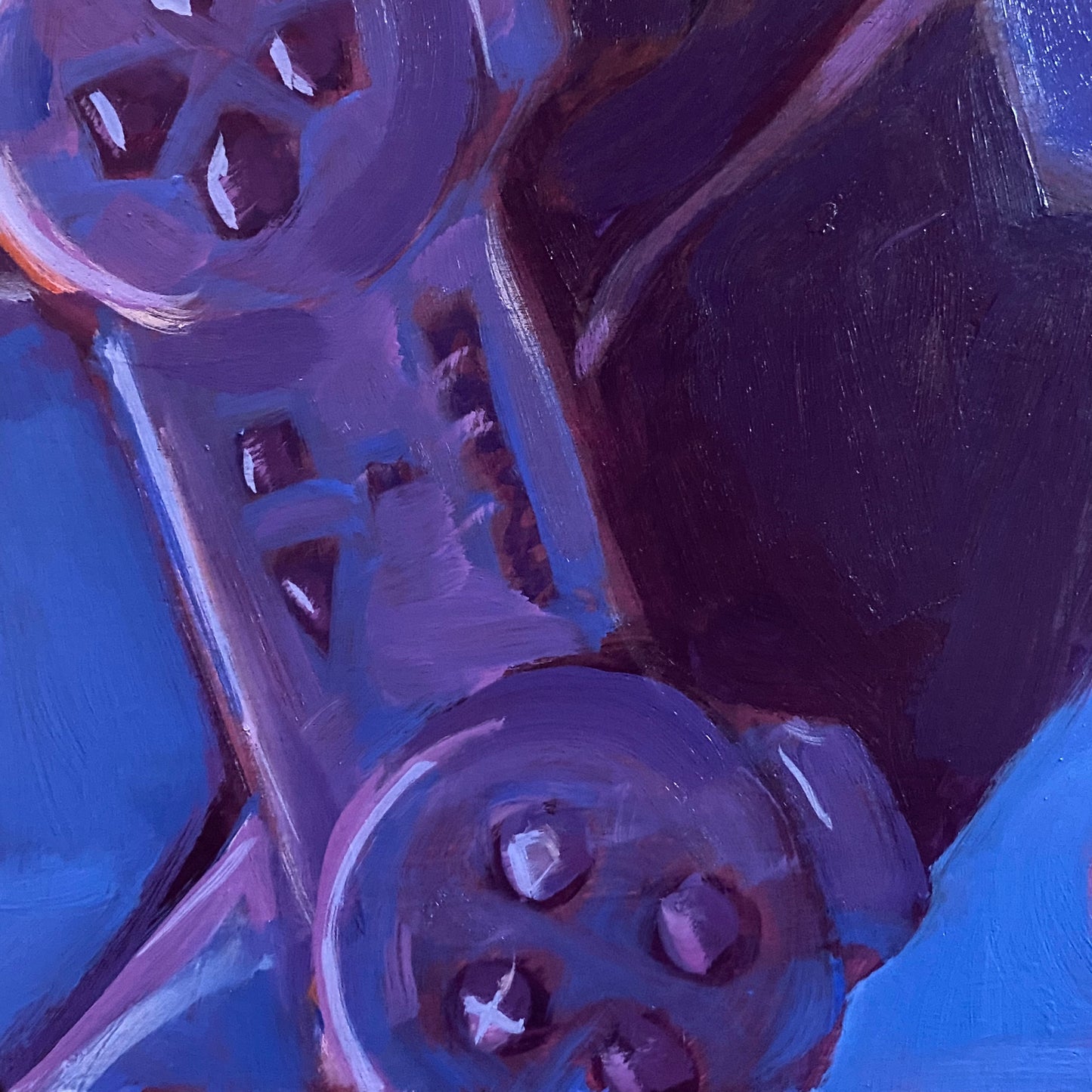The Upside Down, original 16 x 12 inch oil on wood panel