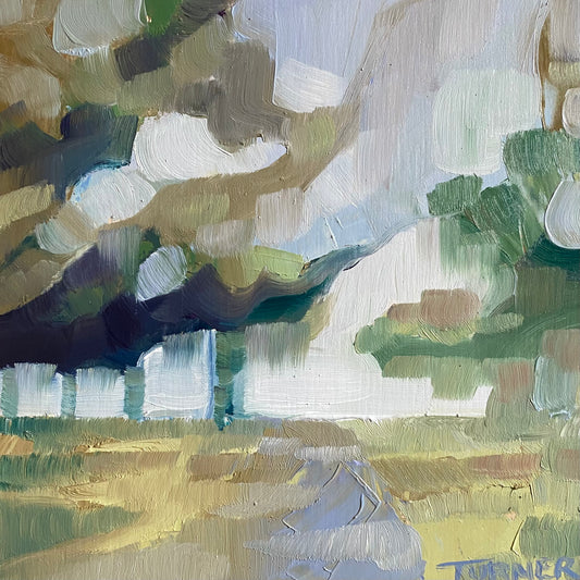 Jekyll Island, original 6 x 6 inch oil painting on wood panel