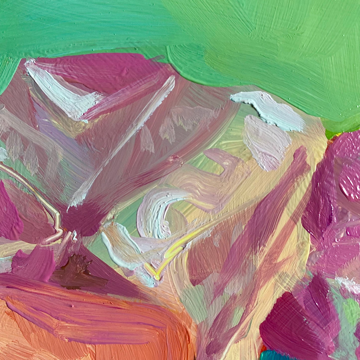 Unwrapped Candy, original 8 x 8 inch oil on wood panel