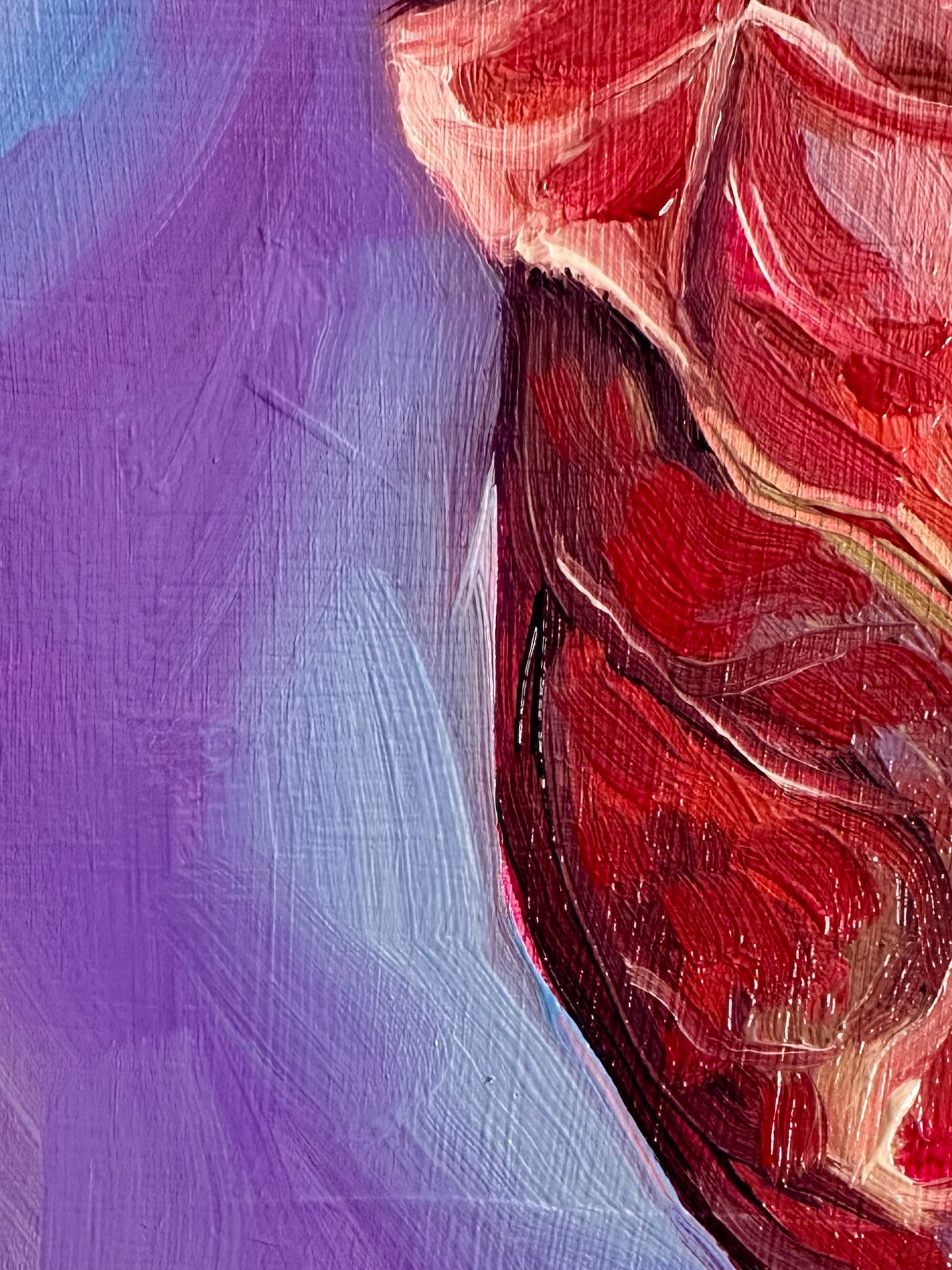 Leaf #3, 7 x 5 inch original oil painting on panel