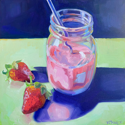 Strawberry Milk- 8 x 8 inch Fine Art Giclee Print