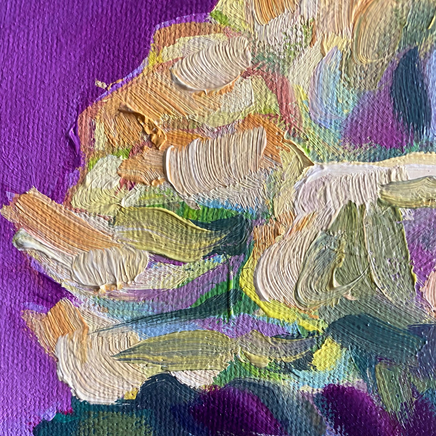 Summer Arrangement, original 16 x 16 inch oil painting on canvas