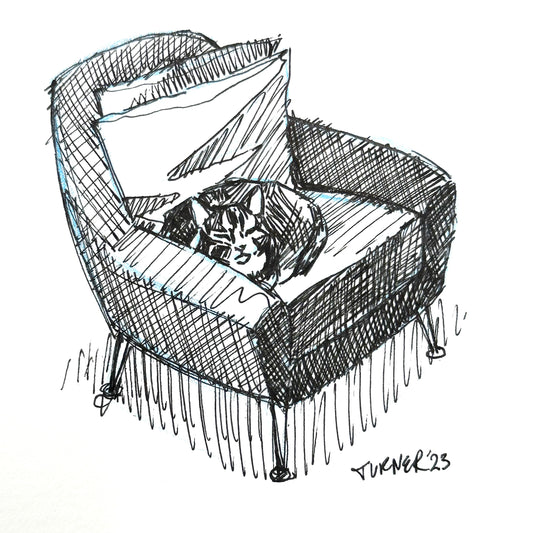 Everyday Judgment, original 5 x 7 inch ink drawing