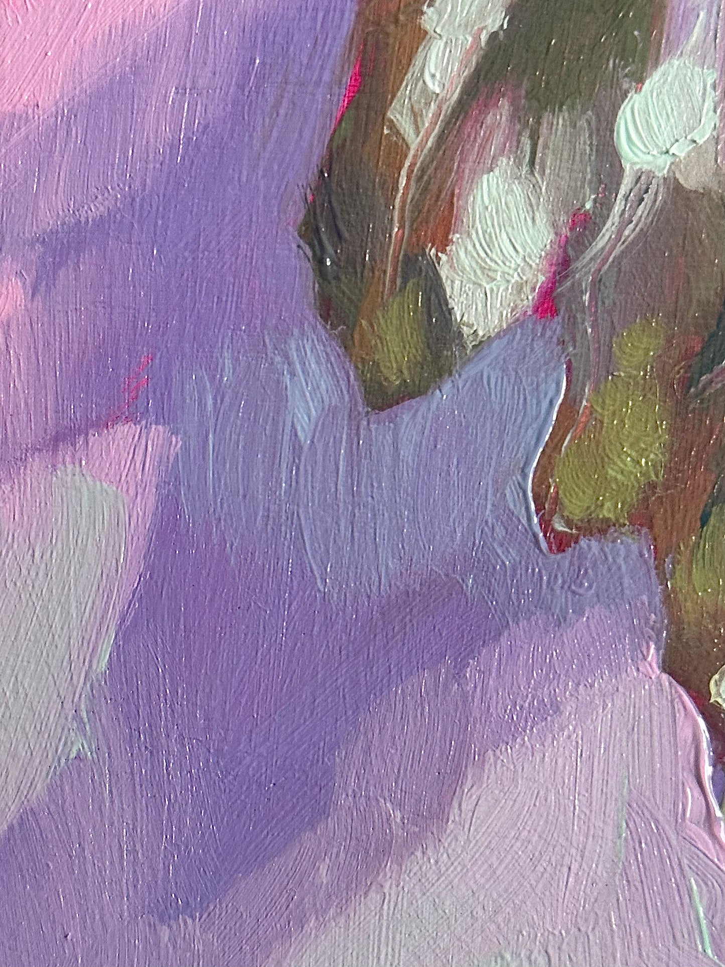Leaf #2, 7 x 5 inch original oil painting on panel