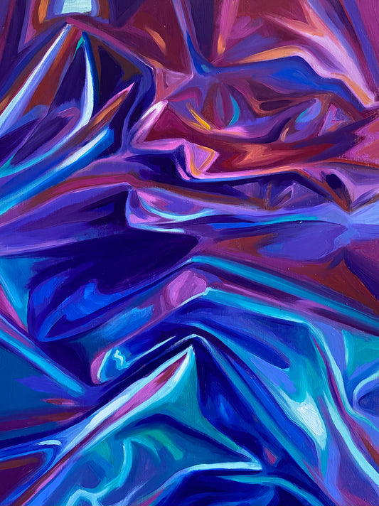 Iridescent, original 16 x 12 inch oil on wood panel